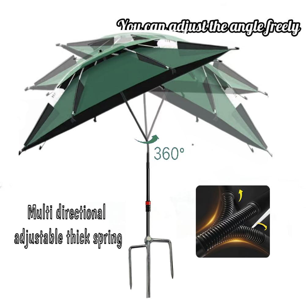 Sonnenschirm Strand Ø 160cm mit Bodenhülse,360° Schwenk Faltbar Strandschirm,Strandschirm mit Winddichtem Einsatz und Tragetasche,Sonnenschutz uv 50 mit Erdspieß,für Balkon,Garten,Terrasse,Strand