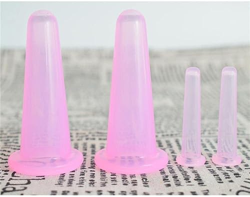 Miniatura 3 de Masajeador corporal al vacío, tarro de masaje corporal suave, ventosas manuales de silicona, latas de masaje chino para cuello facial (2 unidades,