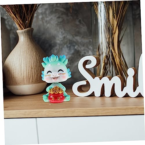 Ornement miniature de dragon en résine bleue, le cadeau idéal pour passionnés