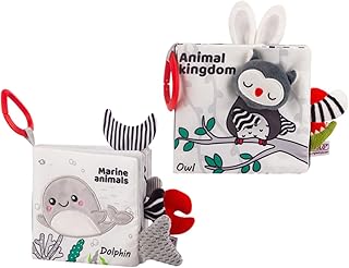 Toyvian Livro De Pano Para Educação Precoce 8 Peças Livros Para Bebês Livros Essenciais Para Bebês Recém-Nascidos Livros De Pano Para Bebês Brinquedos Para A Hora Da Barriga Livros