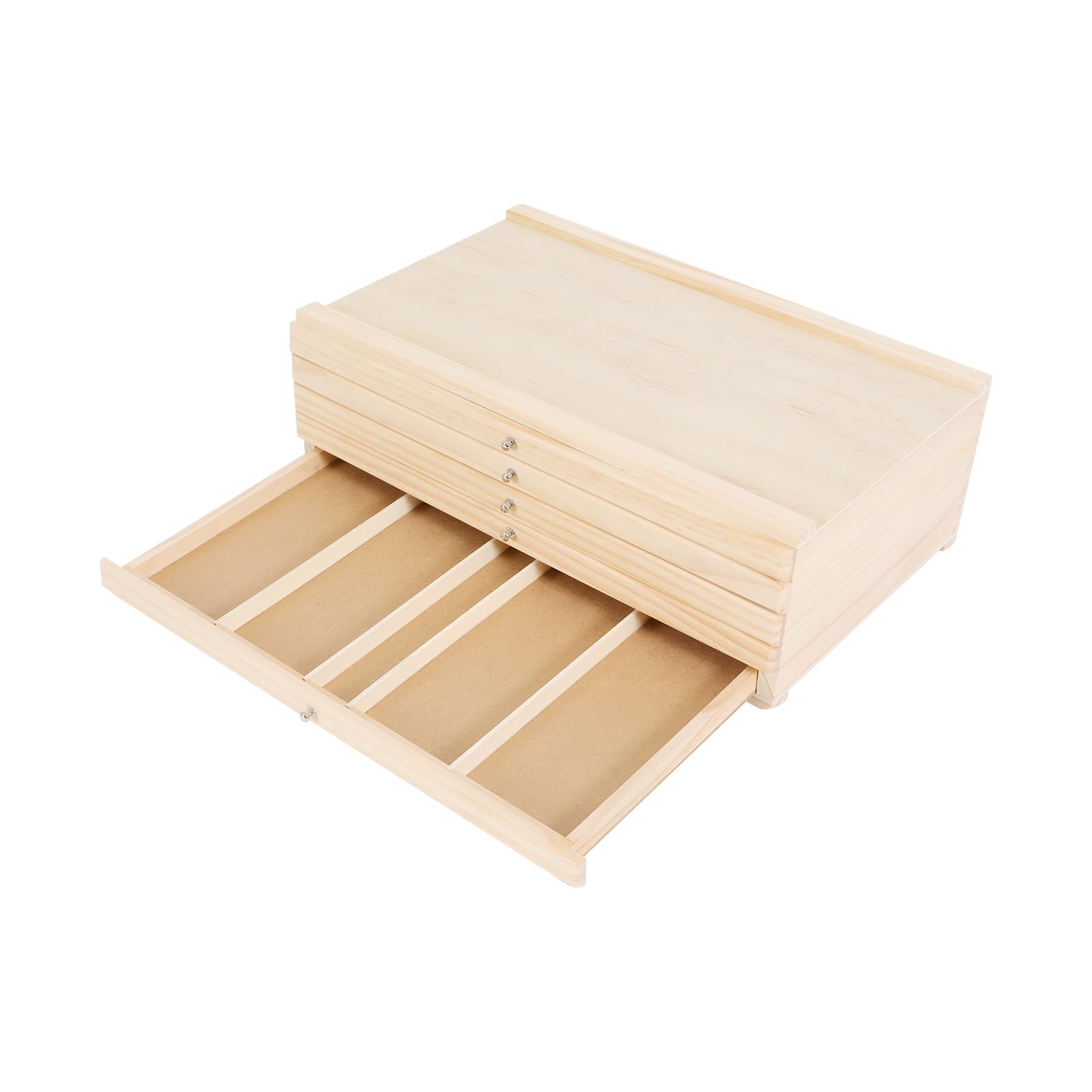 Cassettiera con 5 cassetti, organizer per ufficio, con rotelle, per documenti, forniture artistiche, 40 x 25,5 x 12,3 cm