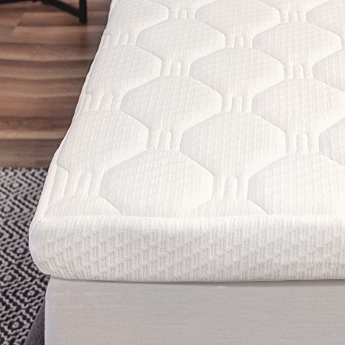 Biopedic Hybrid Micro Coil And Memory Foam Mattress Topper, Twin, White #TOP7