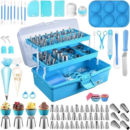 Kit de décoration gâteaux pour enfants avec 236 pièces et poches à douille