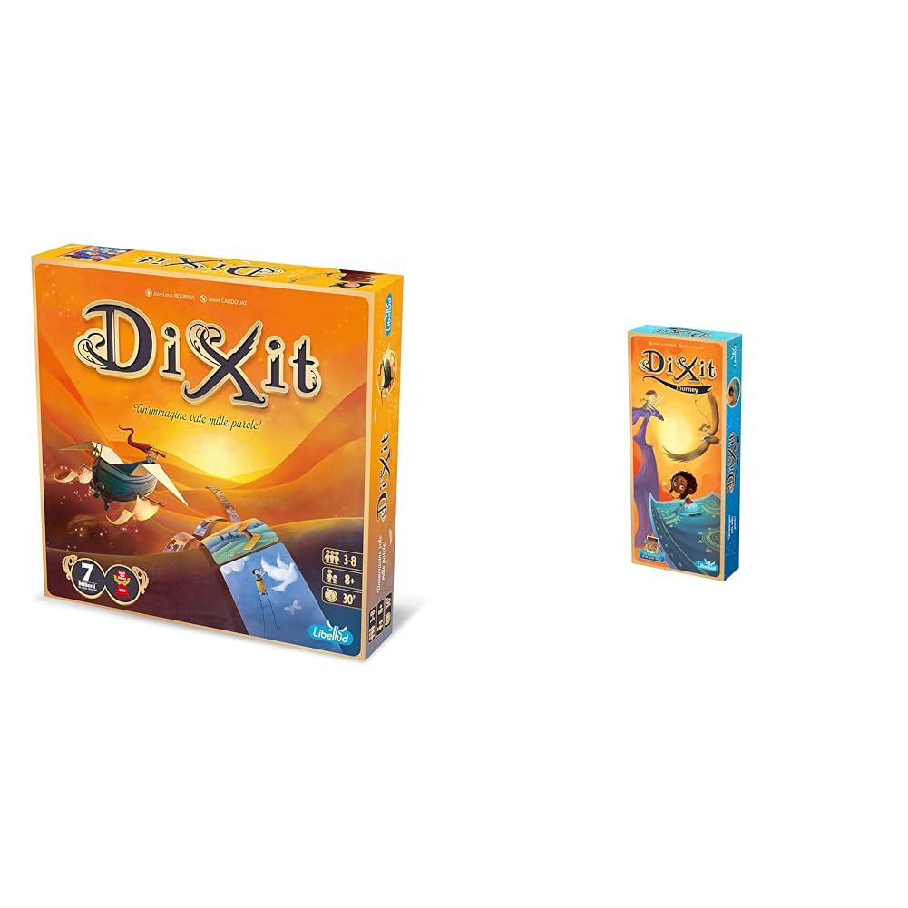 Asmodee - Dixit - Gioco da Tavolo di Immaginazione e Fantasia, 3-8 Giocatori, 8+ Anni, Edizione in Italiano & Dixit 3 Journey, Espansione Gioco da Tavolo Dixit, Edizione in Italiano