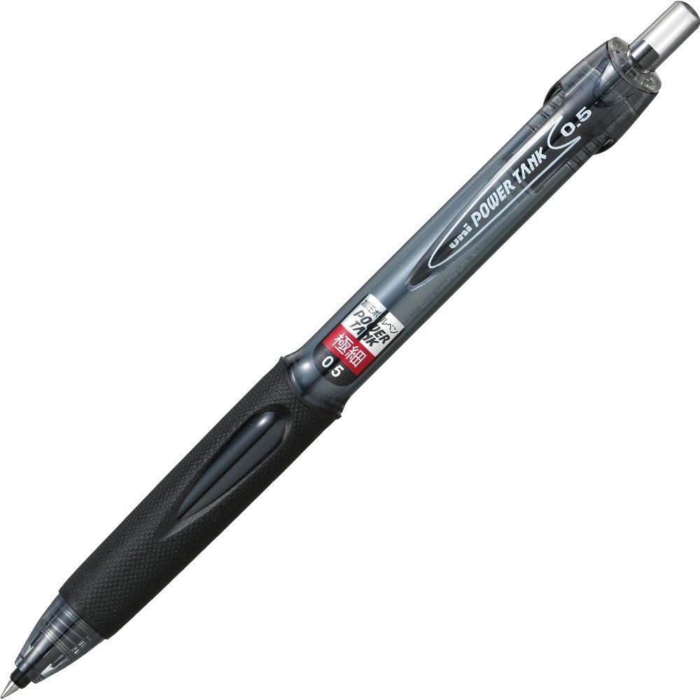 Uni Power Tank, Pressurized Refill Ballpoint Pen, 0.5mm, black body, black ink by Uni