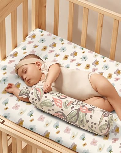 Image of Crib Sheets for Boys and Girls, 2 Pack Fitted Baby Sheets for Standard Toddler Mattress 28 inch x 52 inch, Soft Breathable Jersey Knit Baby Bedding (Bee Happy)