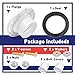 Dusledel 385345892 Socket Floor Flange 3inch RV Toilet Flange and 385311652 RV Toilet Seal Kit RV Toilet Gasket Parts Compatible with Dometic Sealand Gravity Discharge Toilets