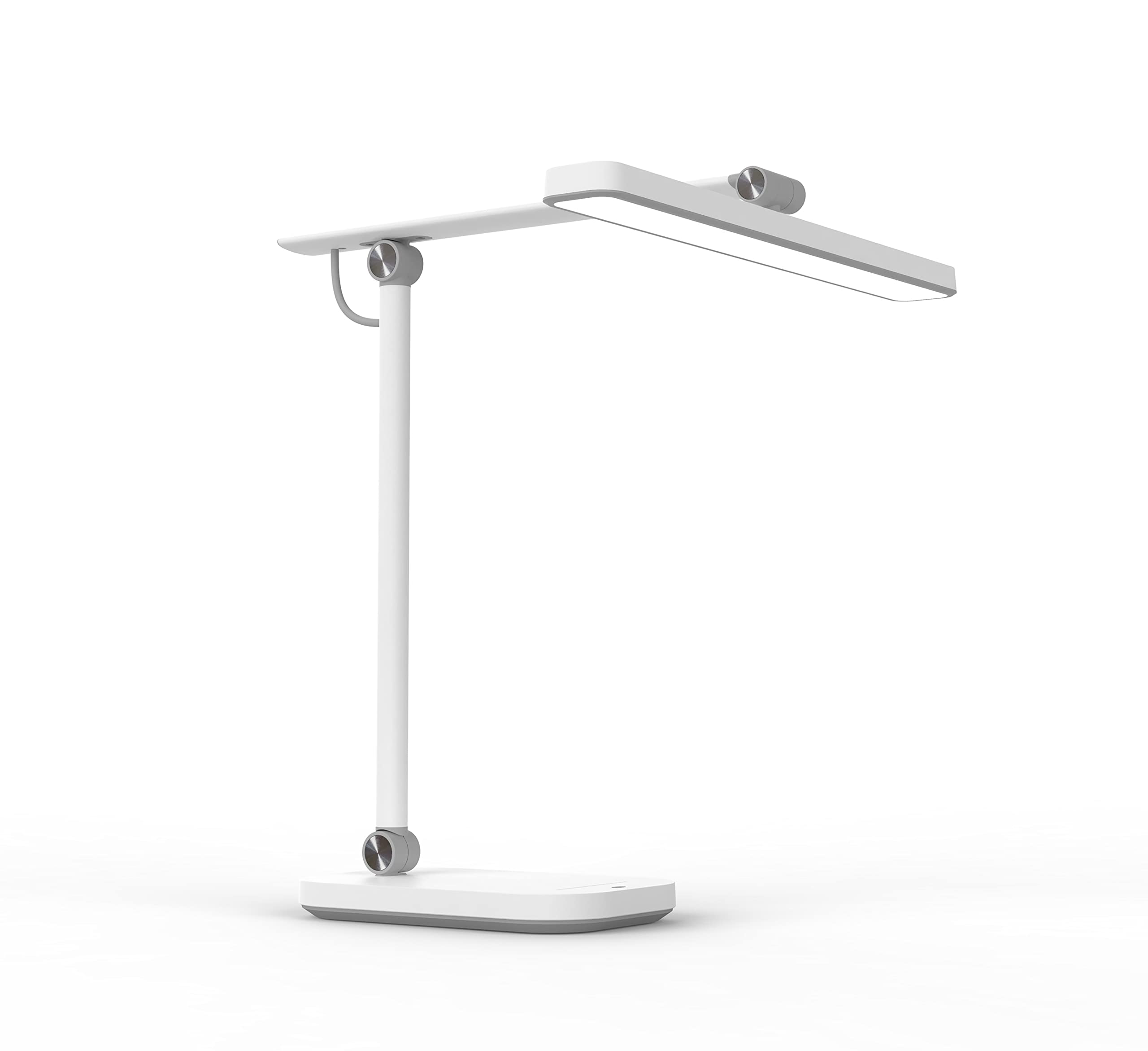 Unilux LED Schreibtischleuchte Pureline weiss, dimmbar, Helligkeitssensor und Gelenkarm