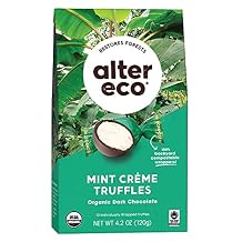 Alter Eco | Mint Creme Truffles | 58% Pure Dark Cocoa, Fair Trade, Organic, Non-GMO, Gluten Free Dark Chocolate Truffles | 80 Truffles