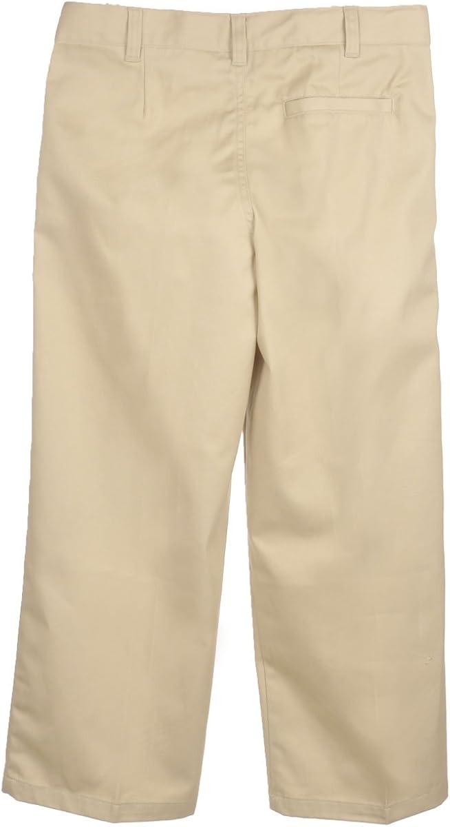 French Toast Boys' Husky Wrinkle No More Relaxed Fit Pants - Khaki, 10h: School Uniform Pants: Clothing, Shoes & Jewelry