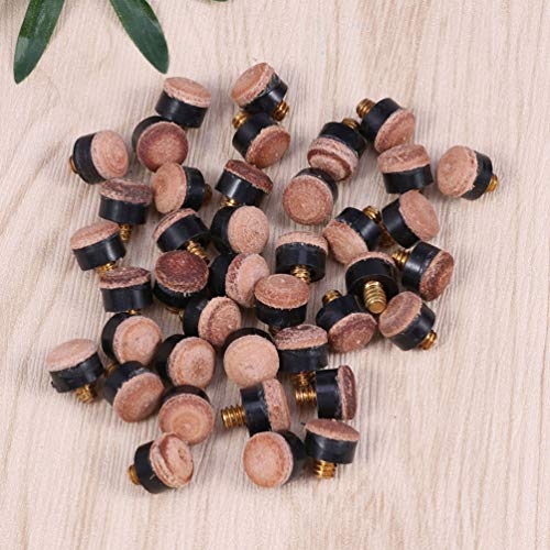 BESPORTBLE 30Pcs Parafuso Nas Pontas de Substituição de Dicas de Taco de Bilhar Dicas de Taco de Bil