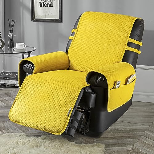 STONECREST Recliner Chair Cover Water Resistant Velvet Quilted Slipcover Stay in Place BlackGrey Recliner 23 Regular product thumbnail 15