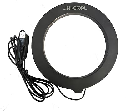 LINKCOOL 6 Inch LED Ring Light, Dimmable Desktop Ring Light with USB Power, for Live Streaming, Makeup, YouTube, TikTok, Video Conferencing & Photography, Compatible with Phone & Tablet