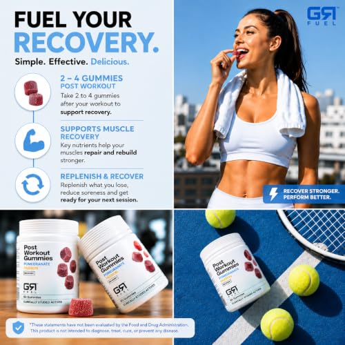 Image of Post Workout Gummies, Pomegranate Passion, 12 Packets (24 Serv)