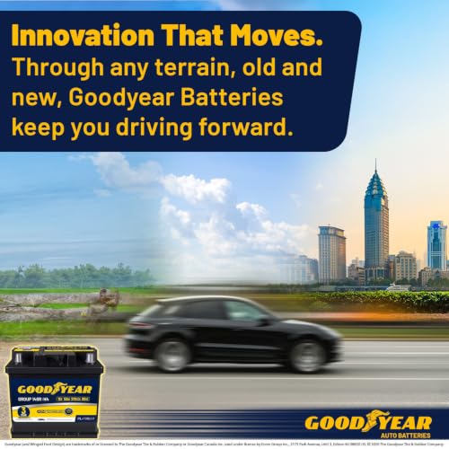 Image of Goodyear 140R-H4-AGM BCI Group Size 140R 12V 50 AH, 80RC, 570 CCA Platinum series Rechargeable AGM Maintenance Free Automotive Battery