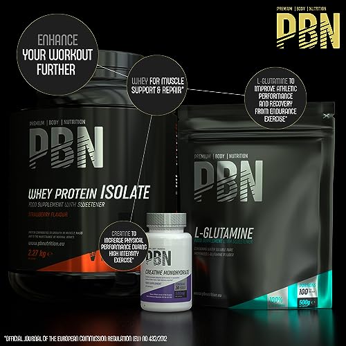 Premium Body Nutrition Whey-ISOLATE, Proteine Isolate del Siero di Latte in Polvere, 2.27 kg (Pacco da 1), Fragola, 75 Porzioni - 4