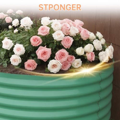 8x4x2ft Galvanized Raised Garden Bed Outdoor, 24" Tall Metal Planter Box for Flowers Herbs Vegetables, Rust-Resistant Raised Garden Beds for Gardening, Easy Assembly Outdoor Garden Box & Planters