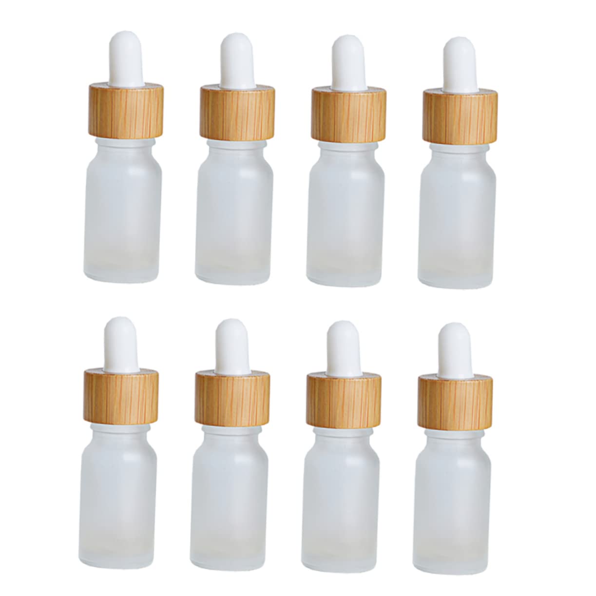 Alipis 8pcs Bamboo Essential Oil Drop Applicator Bottle Terrariums Mini Perfumes Clear Container Mini Dropper Bottles Essential Oils Essential Oil Container Glass Lotion Travel