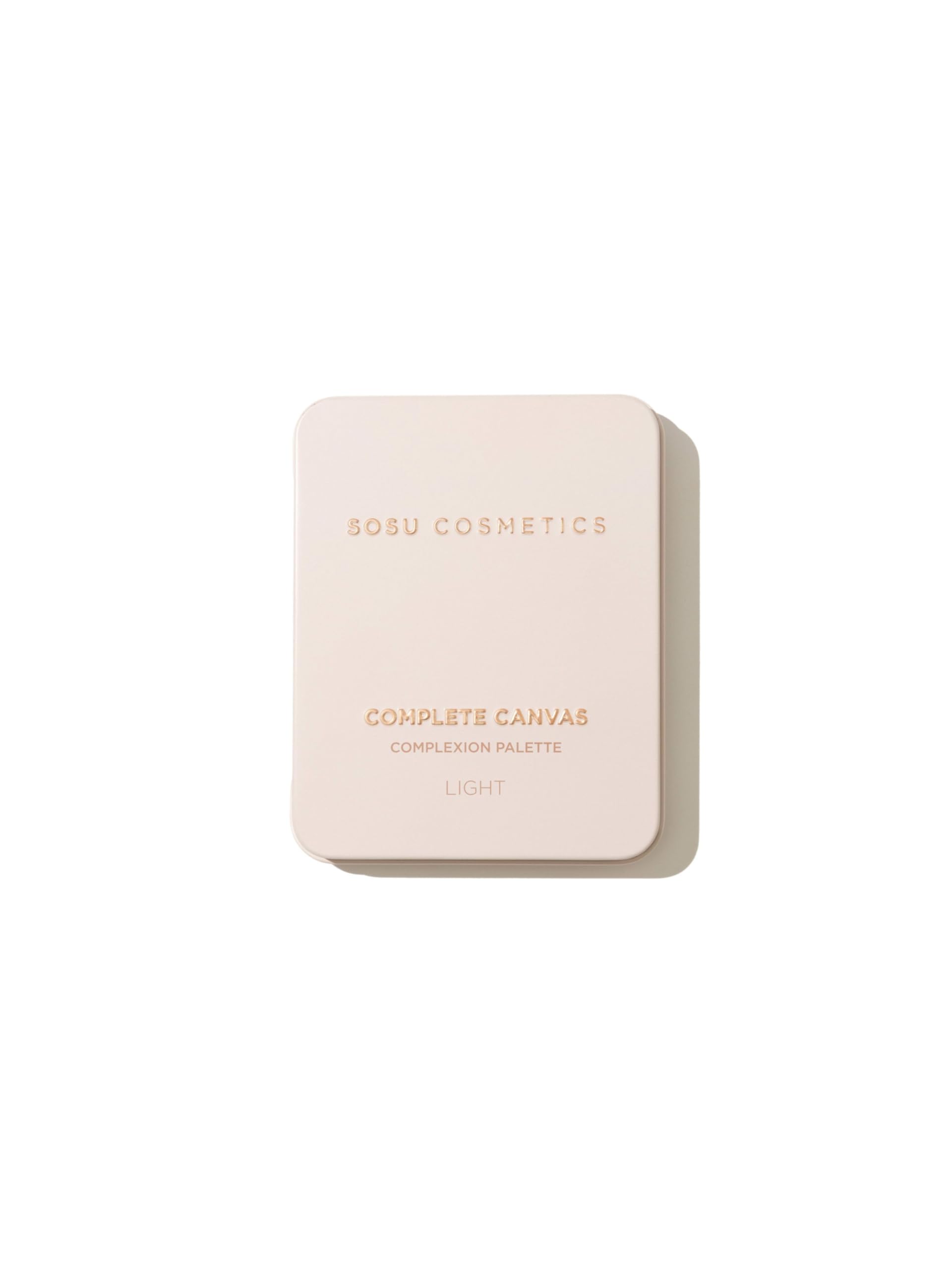 SOSU Cosmetics Complete Canvas Complexion Palette, 12 Ultra-Blendable Cream Shades, Light Complexion, Base Contour Blush Highlight