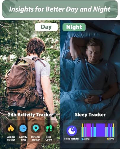 Image of Smart Watch for Women Android & iPhone, Alexa Built-in, 1.8 inch Touch Screen Fitness Tracker with Answer /Make Calls, IP68 Waterproof Heart Rate /Sleep /SpO2 Monitor, Pedometer, 100+ Sport Modes, Dark Blue