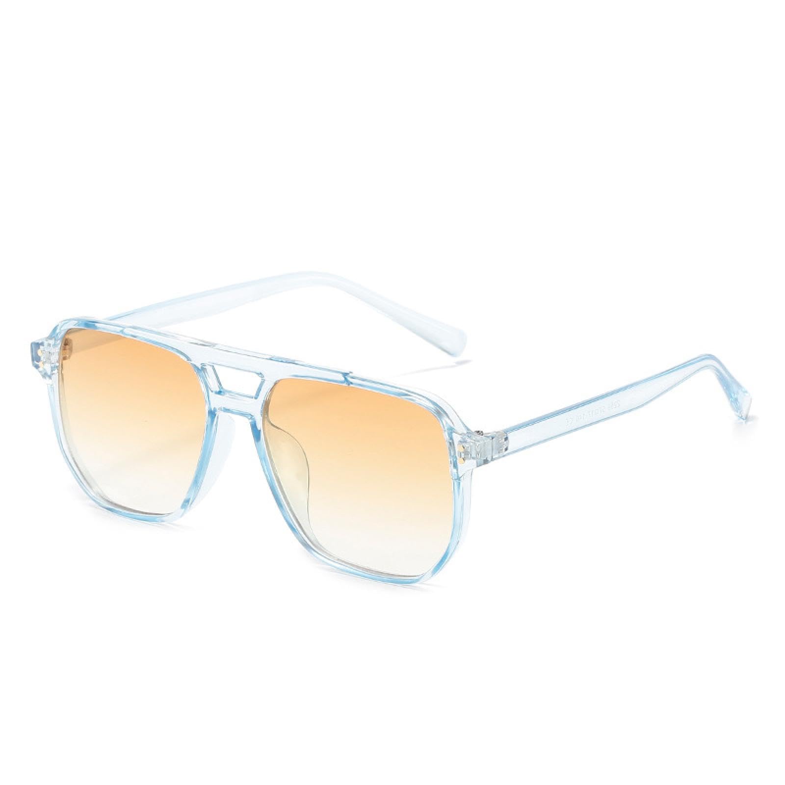 Lunettes de soleil rétro à double pont finitions soignées unisexes - 6