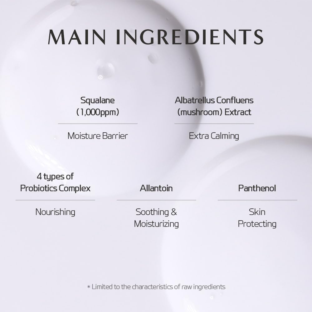 Fluid Cream Cleanser squalane 5.41 fl.oz. (160ml) - Cleansing Milk, Moisturizing Makeup Cleanser, Mild & Milky Formula, Probiotics Complex, Allantoin, Panthenol