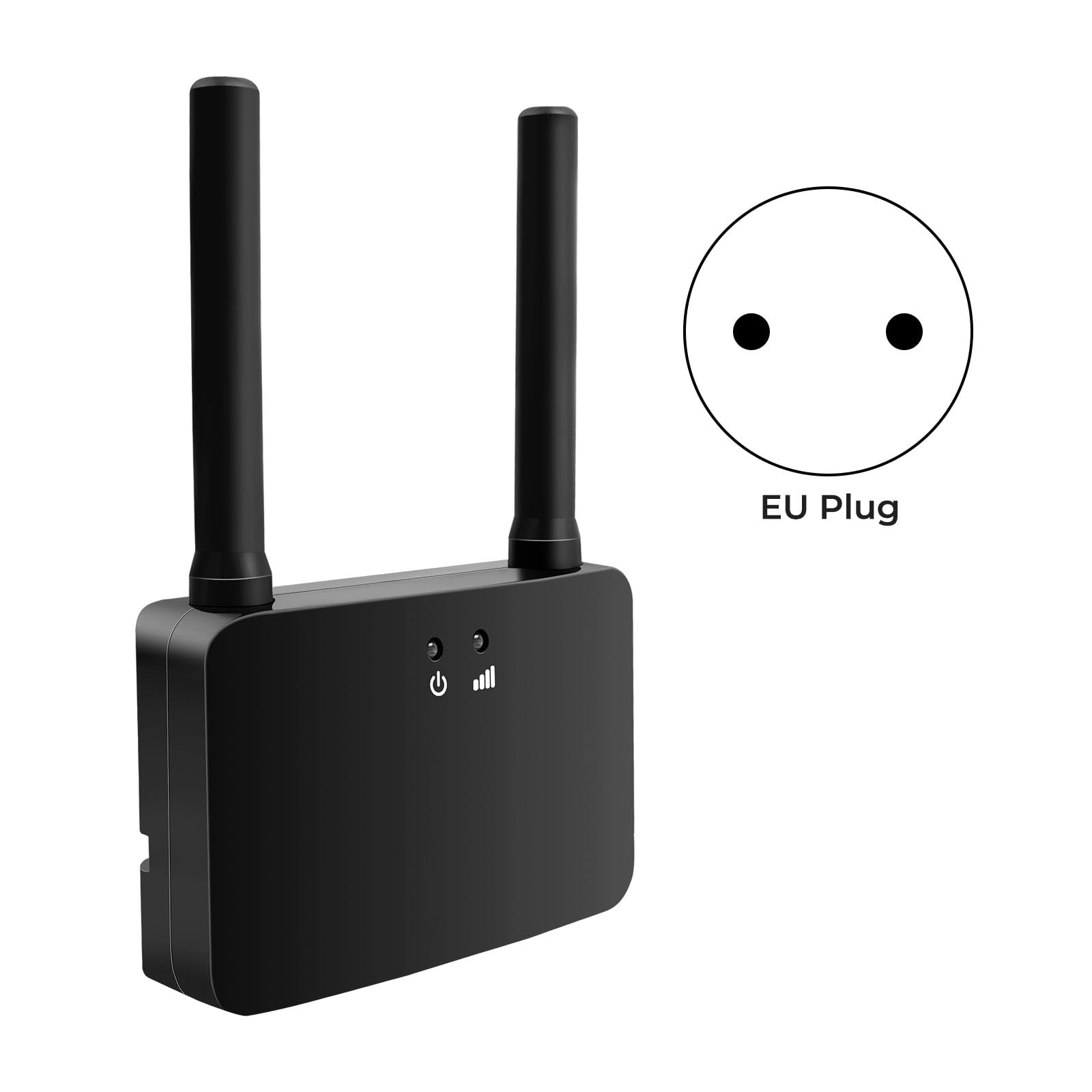 Répéteur sans Fil, Amplificateur de Signal sans Fil, 1000m, Haute Compatibilité, Prolongateur de Portée pour Pouton D'appel 433 MHz