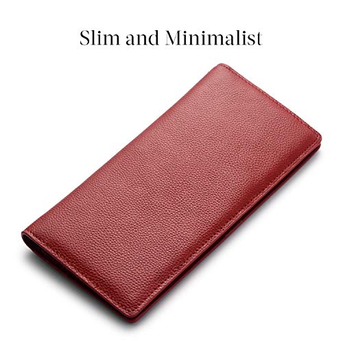 Bveyzi Ultra Slim Thin Leather RFID Blocking Credit Card Holder Bifold Clutch Wallets for Women2