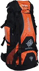 Mochila Camping 70 L Mochilão Caminhada Trilhas Impermeável Cargueira MC3102 (Laranja)
