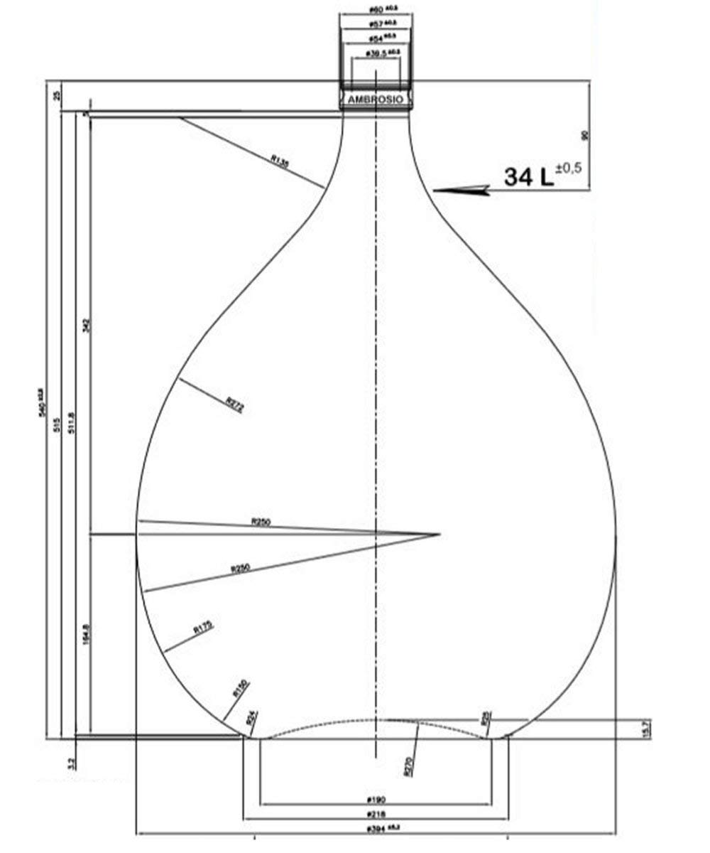 generico Damigiana Litri 34 Cesto plastica