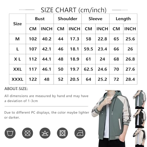 RTTUIOP Jacket For Men Men'S Hoodies Classic Long Sleeve Jacket Winter Coat Loose Cool Zip-Up Solid Color Jacket3