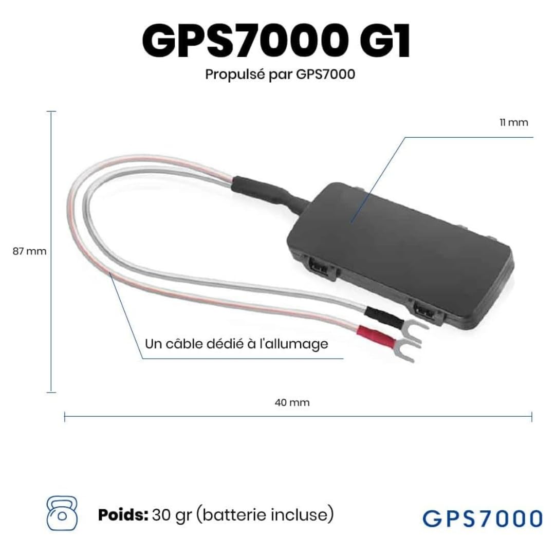 GPS7000 Traceur GPS caché pour véhicules 4G en temps réel mini traceur pour voitures et camions auto-installation facile 24 mois de service inclus garantie à vie abonnement optionnel sans frais cachés