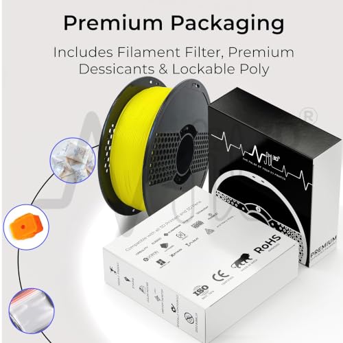 Image of NFIL3D Premium HS PLA+ Daffodil Yellow - 3D Printing Filament | Compatible with All 3D Printers | 1.75mm | 1Kg Gross Weight