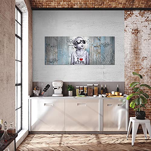 Runa Art Quadri Moderni Banksy Amo la Mia Vita 1