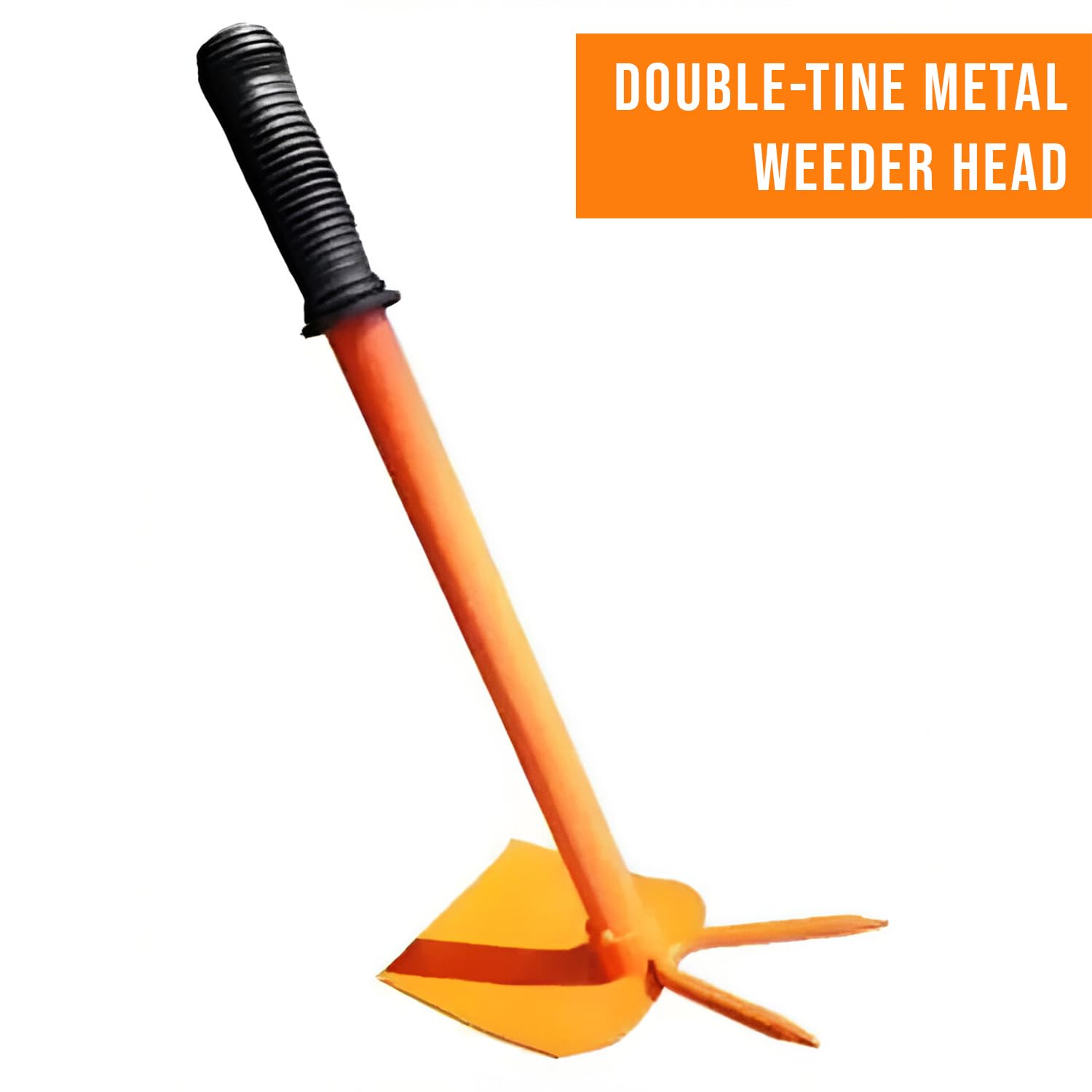 OUTO Rake Hoe 42cm with Heavy Duty Stainless Steel Dual Head Non-Slip Handle Grip Garden Tool Sharp Metal Cultivator Transplanter for Home Gardening Digging Weeding & Levelling (Pack of 1, Yellow) - Image 5 thumbnail