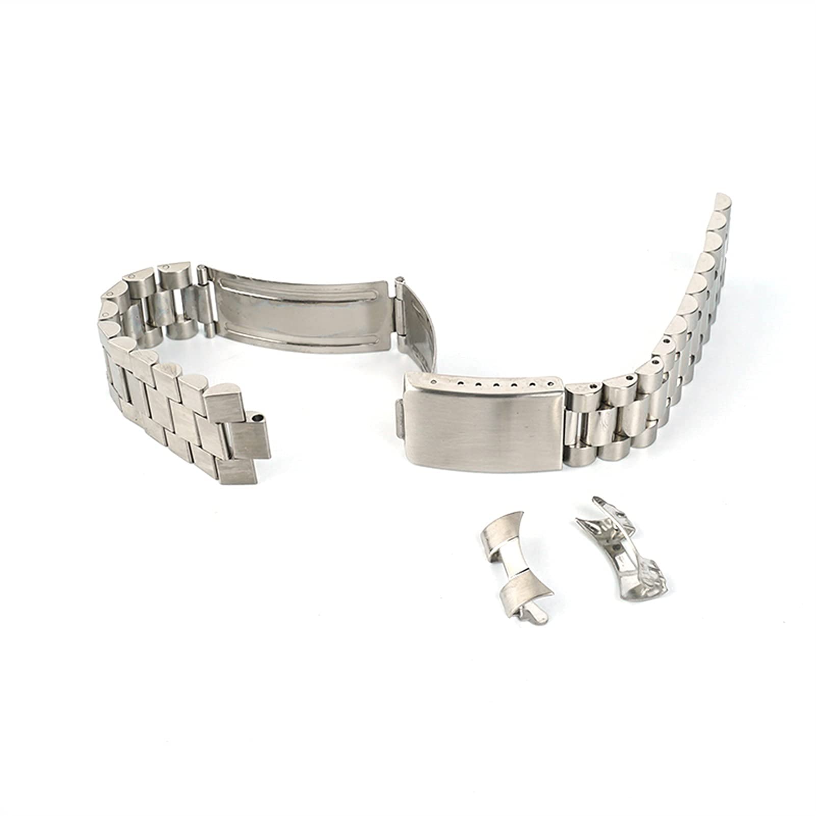 Bracelets de Montre en Acier Inoxydable Bracelet de Montre en Acier Inoxydable Massif brossé et Poli(20mm)