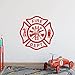Zdklfm69 Adesivi da Parete Adesivi Murali Vigili del Fuoco Vigili del Fuoco Vigili del Fuoco Camion dei Pompieri Man Cave Boys Room Bedroom Vinyl Home Decor 54x54cm