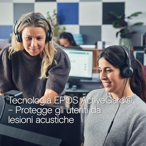 Epos Impact 730T Cuffie Mono USB-C E USB-A Con Cavo Per Pc, Microfono Noise-Cancelling, Certificato Teams, Controlli In-Line, Vestibilità Confortevole, Ottime Per Ufficio, Lavoro Remoto E Ibrido - 6