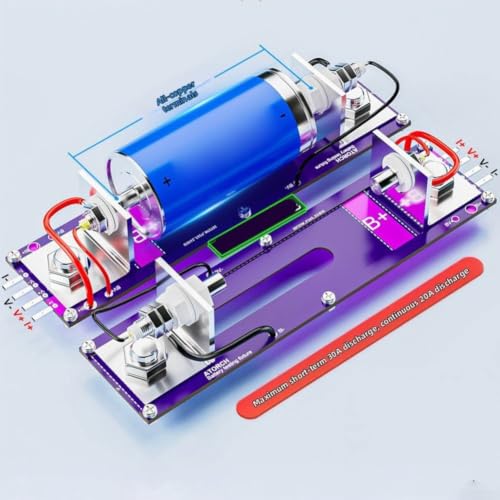 Soporte de prueba de batería de 4 conductores para comprobar capacidad de celdas 18650 6
