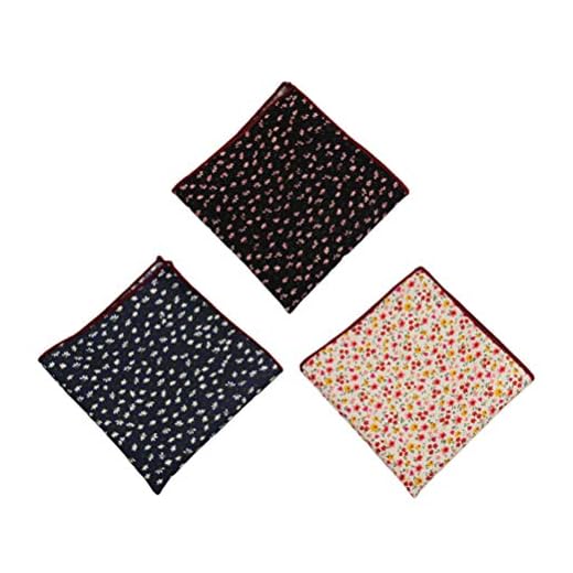 Lannister 3 Piece Hombres trajes toallas moda bolsillo de toallas festiva de pecho hombres cuadrados Japón y Corea del Sur algodón de viento trajes pañuelos (Color : Style-1, Size : Size)