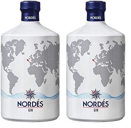 Nordés, Ginebra premium, 1 botella 70 cl (Paquete de 2)