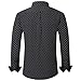 MFXQSJFS Men's Dress Shirt Long Sleeve Button Down Printed Shirt Business Casual Stretch Wrinkle-Free Shirt (US, Alpha, X-Large, Regular, Regular, Black 01)