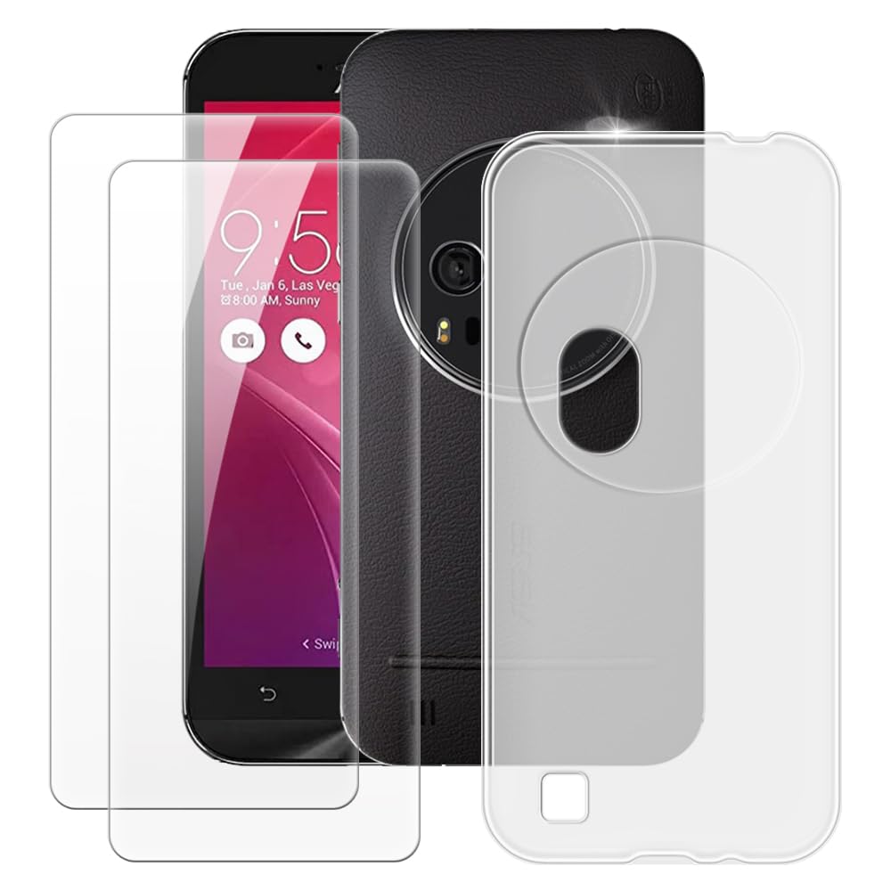 MILEGOO Capa Asus Zenfone Zoom ZX551ML + 2 peças protetoras de