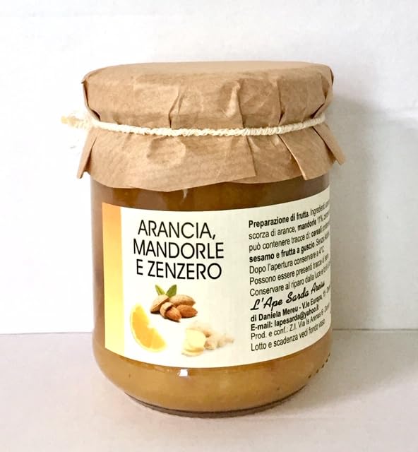 6 x 220 gr - Confettura di Arance, Mandorle e Zenzero - L’Ape Sarda Aresu