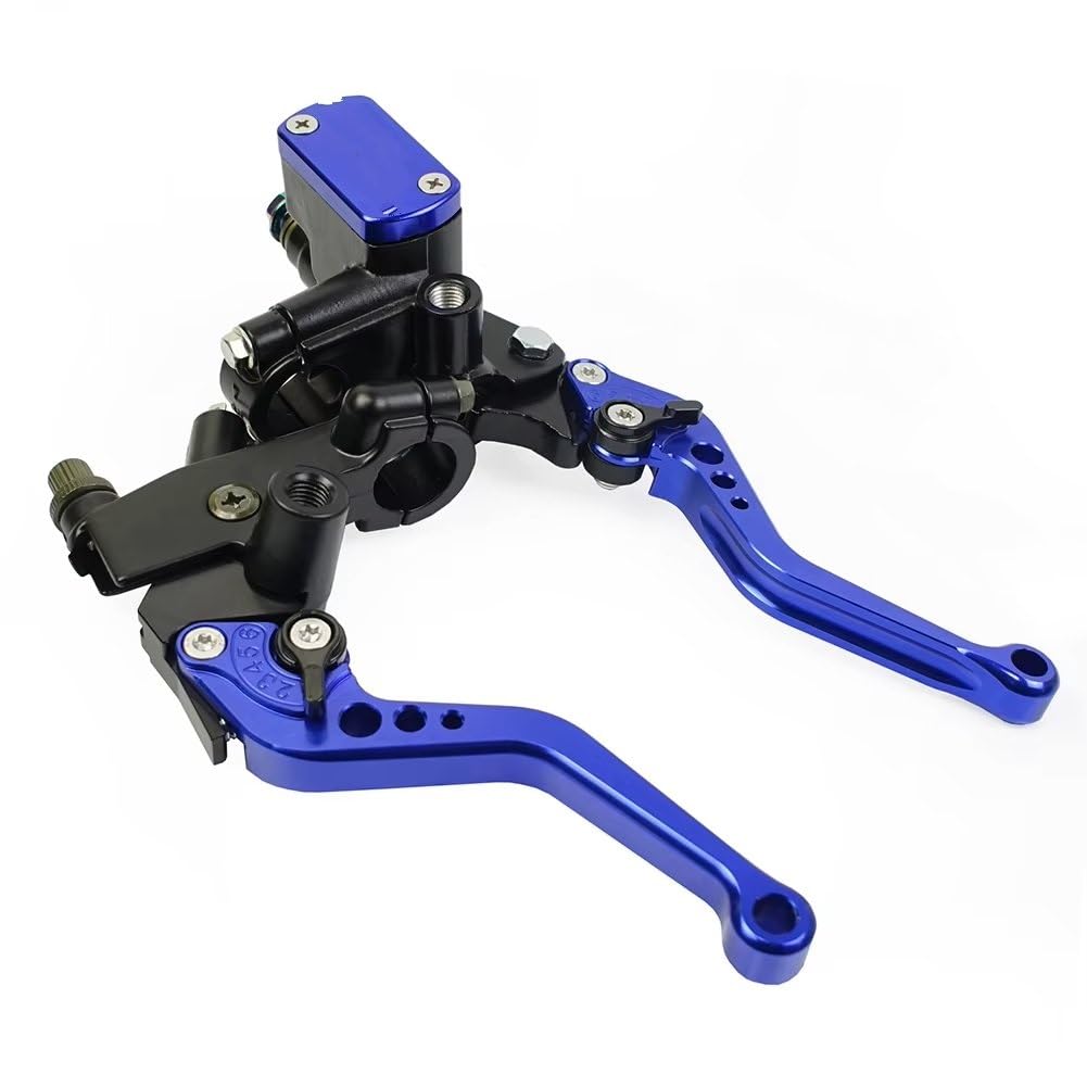 Linqianbhd Blue Shorter Motorcycle Brake Clutch For Suzuki 22Mm Motorcycle Hydraulic Clutch Brake Pump Master Cylinder Lever Handle Motocross Accesorios