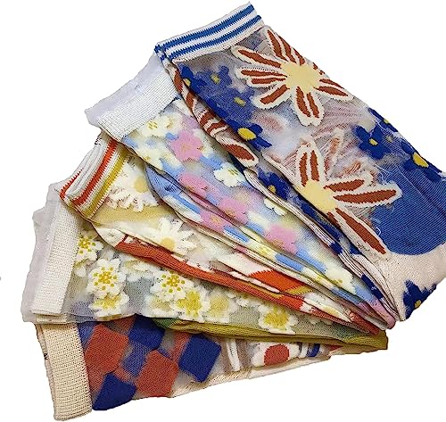 Chic Vintage Sheer Flower Ankle Socks for Summer: Delicate Thin Mesh Lace, Elastic Jacquard Glass Silk Material.2