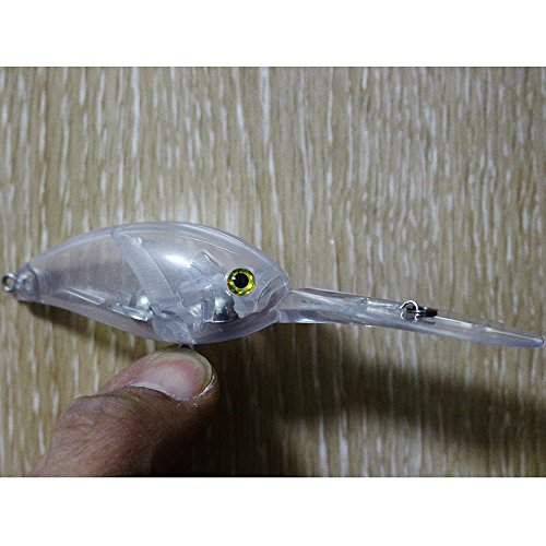 Shelt's 15 Pcs Unpainted Fishing Deep Diving Crankbaits Hard Lures Body