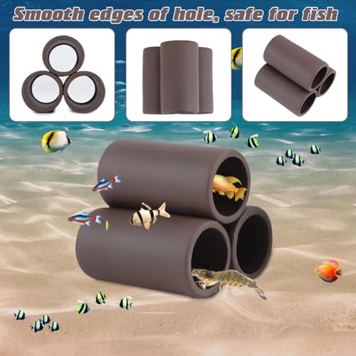 Editbar Aquarium Ceramic Spawning Cave, 3 Shrimp Cave Aquarium Decoration, Catfish Cave Aquarium, Clay Fish Tank Accessories - Image 3