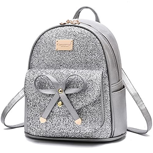Image of I IHAYNER Girls Bowknot Cute Leather Backpack Mini Backpack Purse for Women