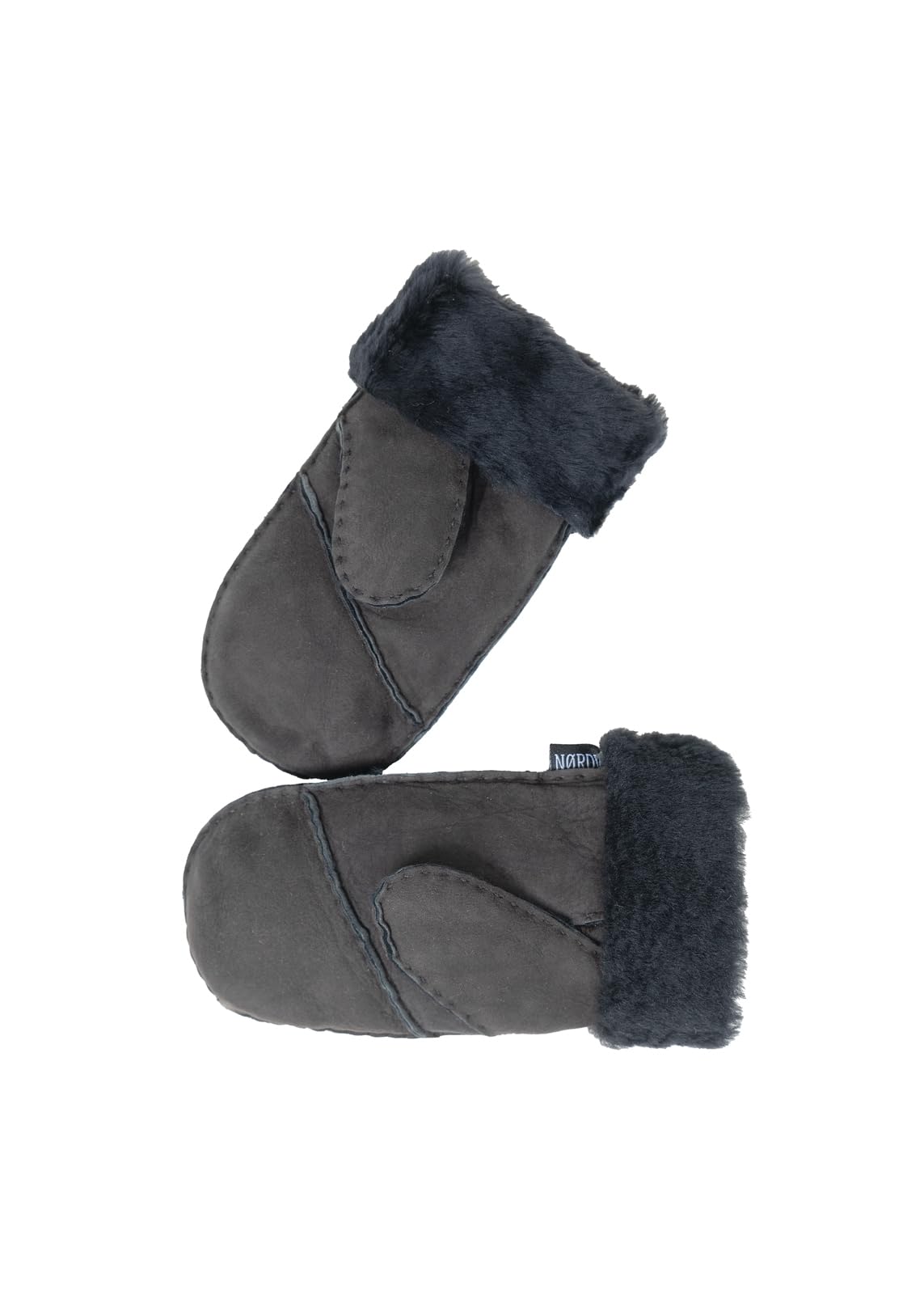 Nordvek Childrens Full Sheepskin Mittens - Fur Cuff - Kids Winter Gloves # 325-100